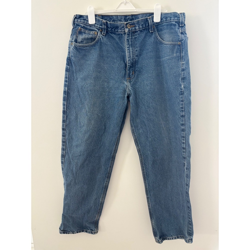 Carhartt B160 DST Relaxed Fit Jeans Mens 40x32 Blue Denim Workwear Pants